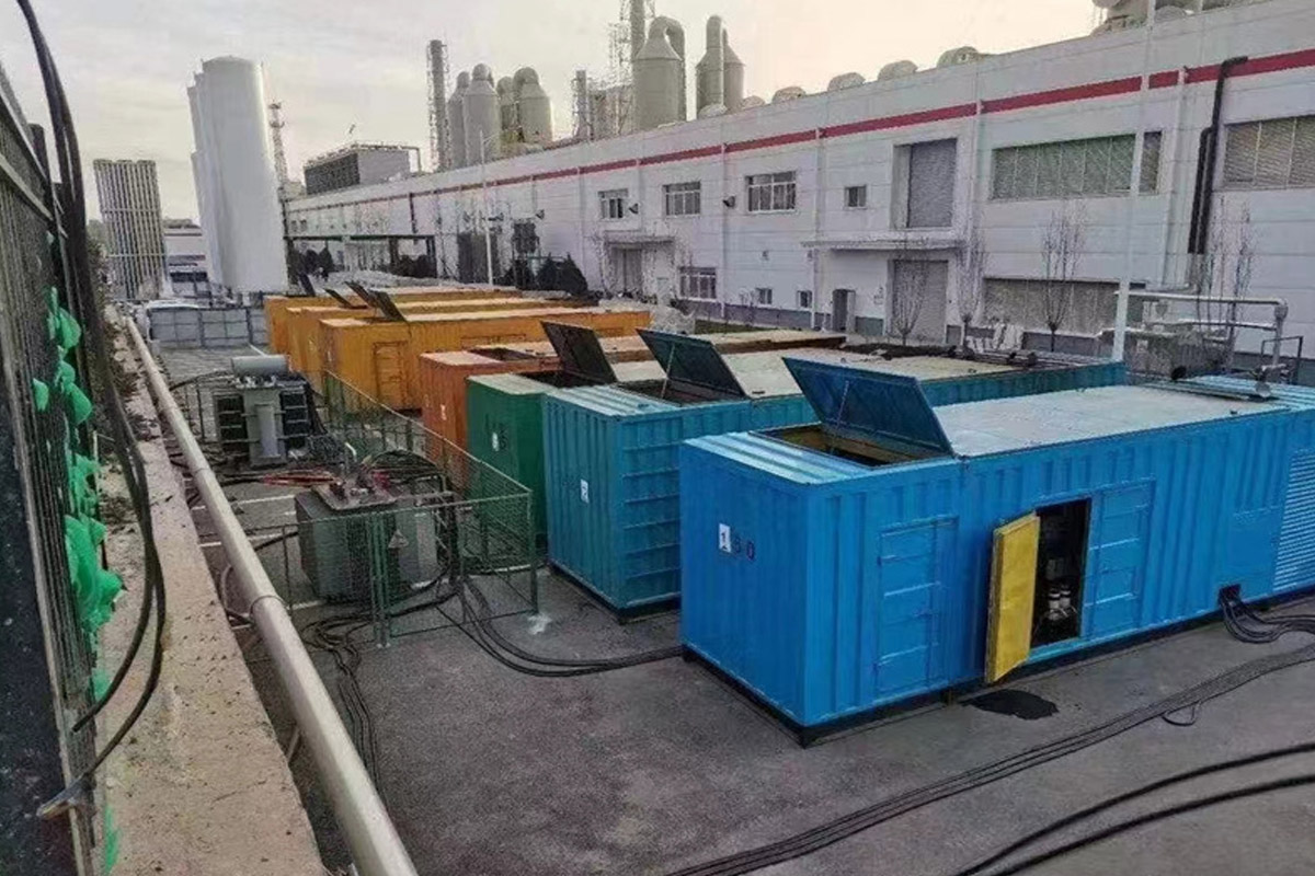 牟定发电机租赁施工现场